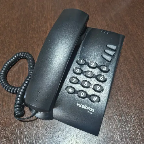 Telefone Pleno Intelbras Com Fio Preto