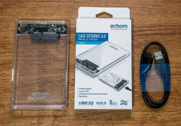Case Portátil Para SSD SATA 2.5 HD USB 3.0