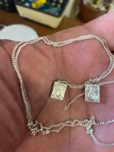 Escapulário Prata 925 Nossa Senhora Aparecida 