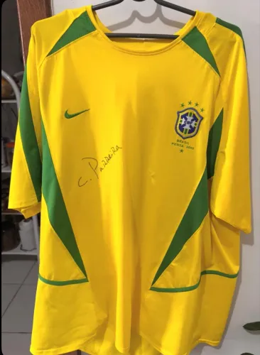 Camisa do Brasil do penta - 2002 - ASSINADA (c/ garantia de devolução)
