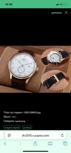 Relógio IWC Gold novo anuncio