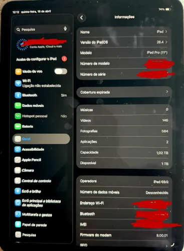 iPad Pro 11inch 1-TB Chip CELULAR