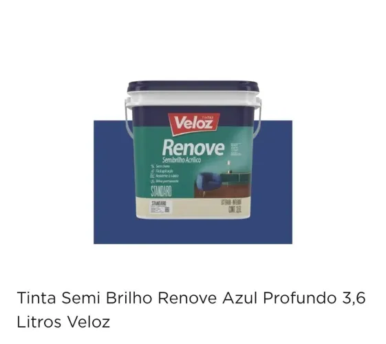 Vendo tinta semi brilho azul