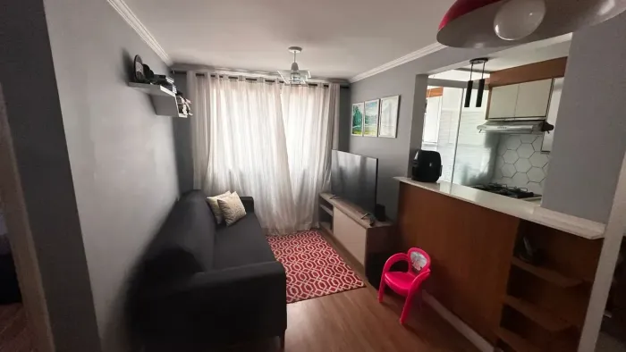 Apartamento 46m² 2 dormitórios 1 banheiro 1 vaga descoberta parque São Vicente Mauá