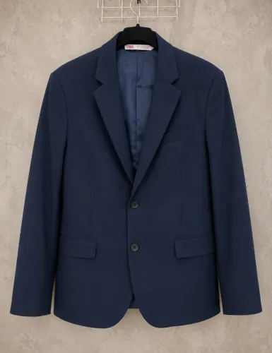 Blazer Zara Original Masculino Azul Marinho TAM. 48 Slim Elegante em Belo Horizonte MG