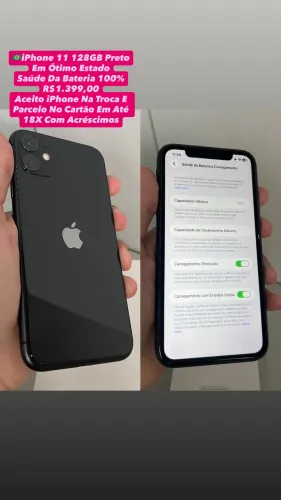 iPhone 11 128GB Preto - Usado