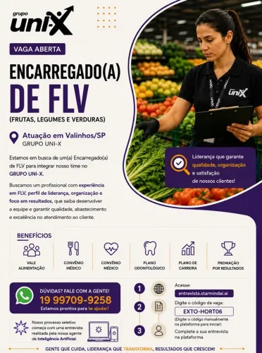 Vaga Encarregado FLV