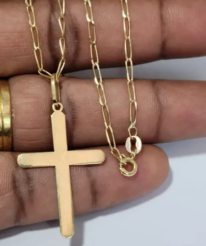 Cordão groumet de ouro 18k MACIÇO