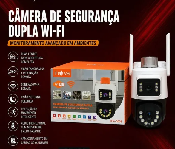 Câmera de segurança dupla wi-fi