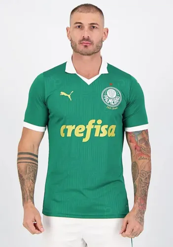 Camisa do PALMEIRAS PUMA OFICIAL, Padrão 1, Versão JOGADOR 2024/25