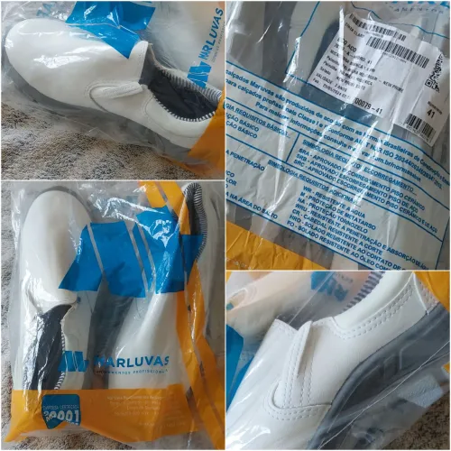 Sapato Segurança Marluvas Branco com Bico de Aço- NOVO - tam 41