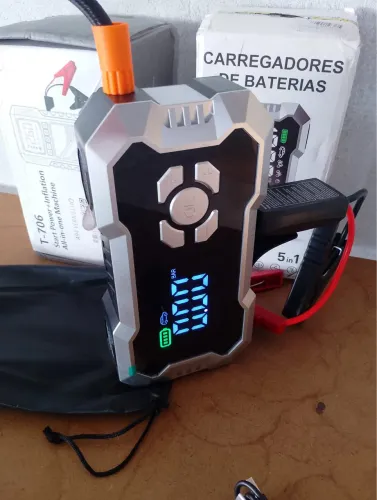 COMPRESSORES DE AR 8 em 1 +CABO DE AUXILIAR DE PARTIDA