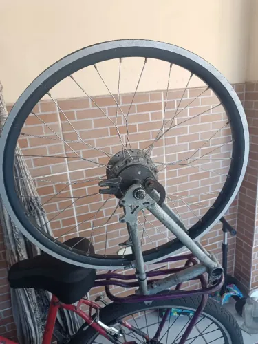 Roda 26 vmaxx ilhos bicicleta motorizada mobilete mobi moby sem catraca raios inox
