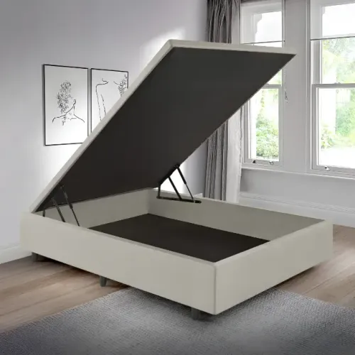  Cama Base Box Baú Viúva  Areia