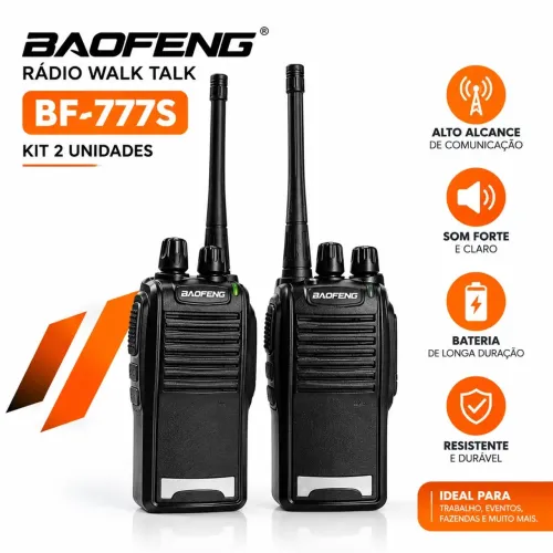 KIT 2 RÁDIO COMUNICADORES DE ALTA QUALIDADE