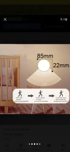 LUMINÁRIA LED SENSOR PRESENÇA USB RECARREGÁVEL FRIO QUENTE 