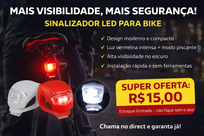 Sinalizador de bike Led 
