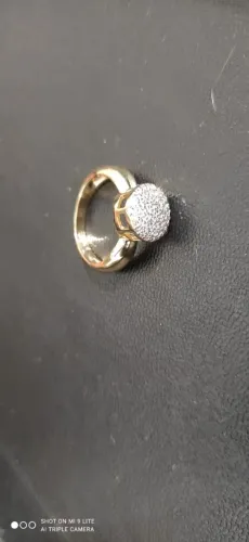 Anel semi jóia, cravejado de zircônia N°19