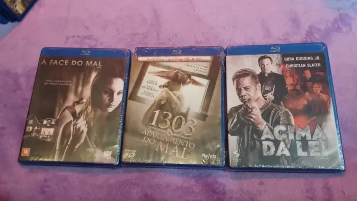 Kit 3x Blu rays: A face do mal, 1303 e acima da lei