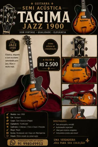 Guitarra Semi-Acústica Tagima