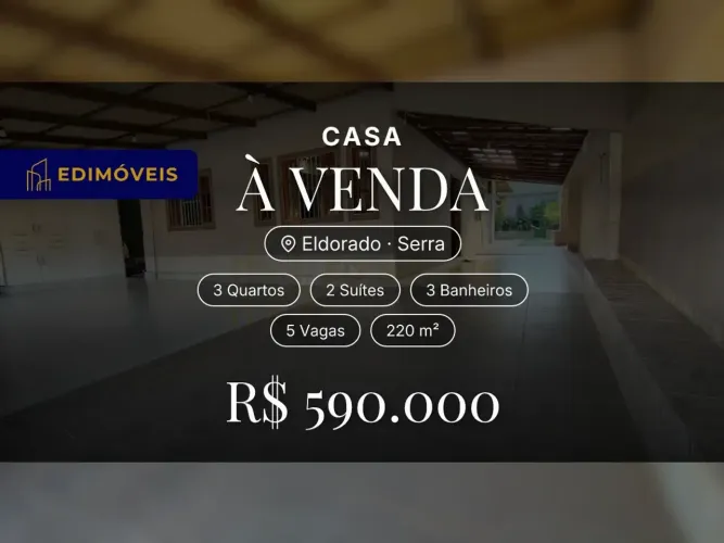 Seu novo lar em Eldorado: Casa 3 quartos com 2 suítes e área de lazer