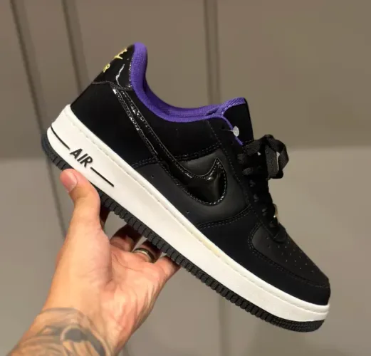 Tênis Nike Air Force 1 "World Champ Preto/Roxo Masculino Premium