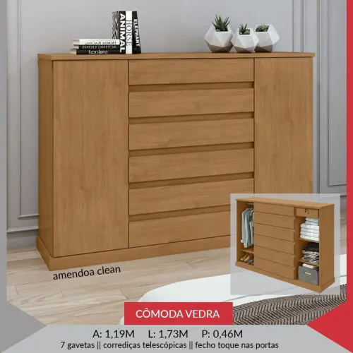 Cômoda amêndoa clen 