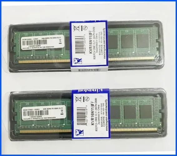 Módulo de memória Kingston 4GB DDR3 1600MHz para PC de mesa Pronta Entrega