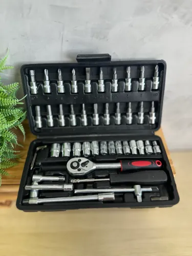 Maleta de ferramentas 46 peças kit completo entrega imediata