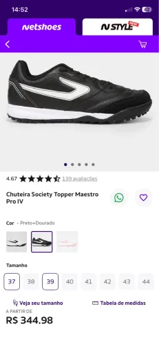 Chuteira Society Topper Maestro Pro IV.