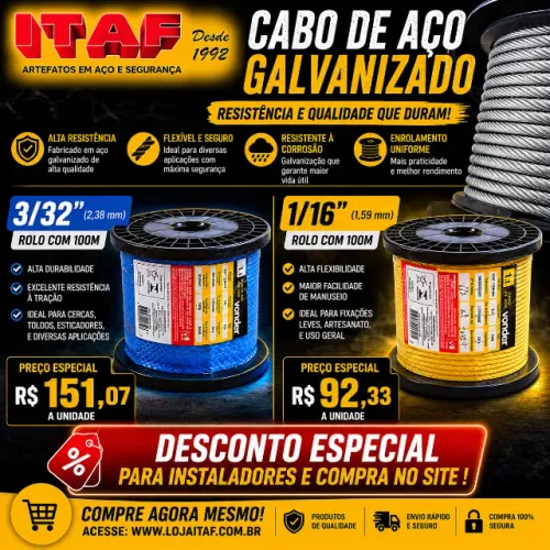 ABOS DE AÇO GALVANIZADOS - RESISTÊNCIA E DURABILIDADE PARA SUA INSTALAÇÃO!