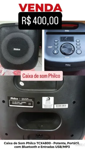 Caixa de som Philco à venda