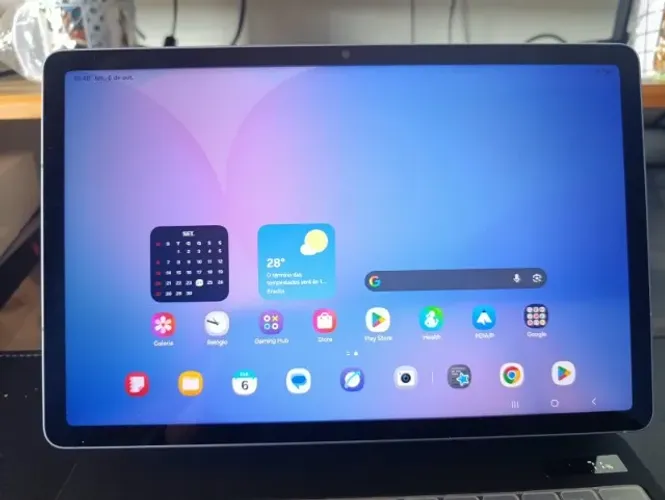 Galaxy Tab S10 Fe 128gb Azul Celeste, Cor Preta