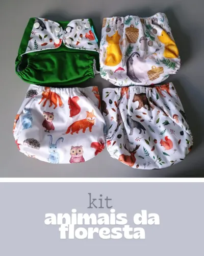 Mini Kit de Fraldas Ecológicas Happy Flute - Excelente Estado