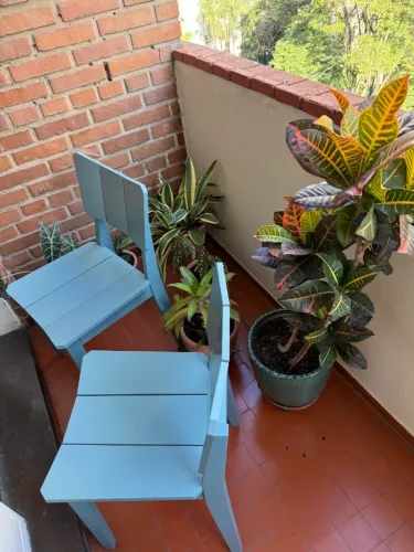 par de cadeiras OPPA - modelo UMA (design assinado) na cor azul