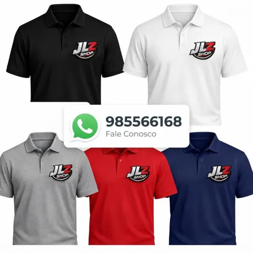 Uniforme para empresas gola apolo poliéster Premium mínimo 6 unid