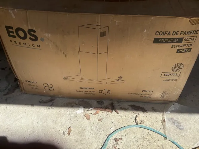 Coifa e Depurador de Parede EOS Premium Digital Touch ECO90PTDP - 90cm - 127V - Preta