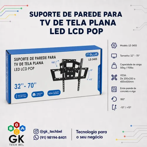 Suporte de Tv Articulado até 70 polegadas (entrega gratis)