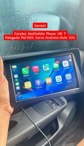 Central Multimídia Portátil 7" Apple CarPlay e Android Auto | Nova