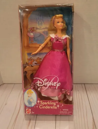 BONECA BARBIE CINDERELA VESTIDO ROSA MATTEL NOVA LACRADA