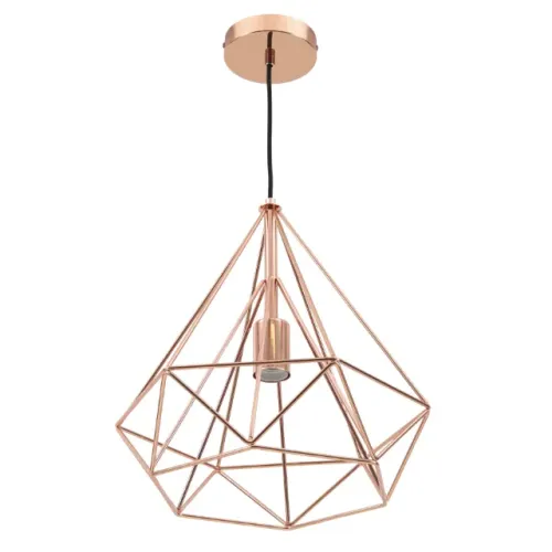 Lustre Rose Gold com Lampada