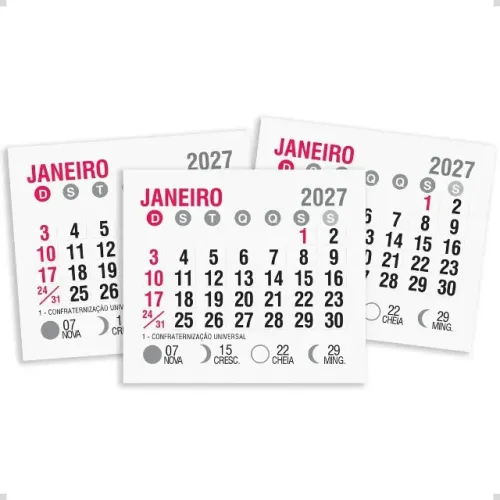 Kit 1000 Bloquinhos de Mini Calendários 2027