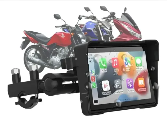 Gps Multimídia Para Motos Qs5 5 Carplay P/ Moto C/ Usb C