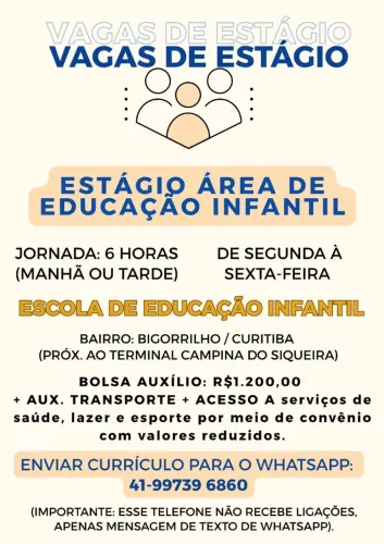 Estágio Área Educação infantil