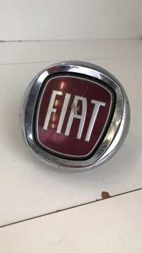 Emblema Fiat Original Tampa Porta-Malas/Grade - Cromado Vermelho