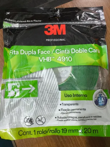 Fita Dupla Face VHB4910- 19mm X 20m 3M Profissional