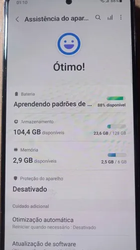 Samsung Galaxy note 10, 128 armazenamento , 6 gigas de memória, com NFC