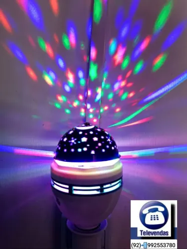 GLOBINHO LED COM LUZES ESTRELAR GIRATÓRIA BALADA 