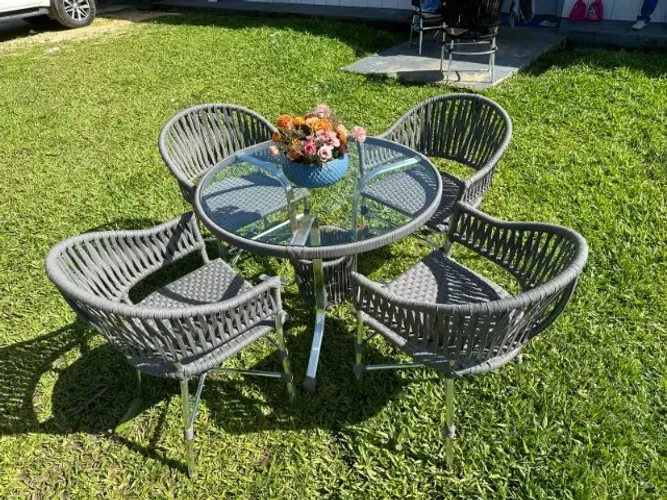 CONJUNTO DE MESA ITALIA EM FITA NAUTICA