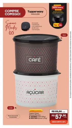 conjunto de caixas Tupperware Simone Mendes
